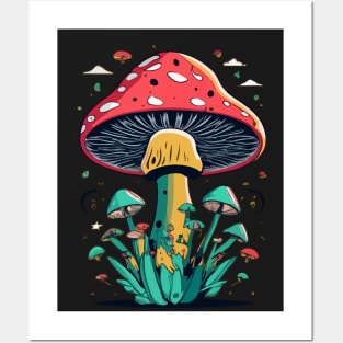 Magic mushrooms Posters and Art